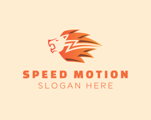 Lightning Bolt Lion logo design