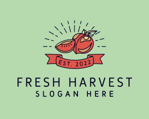 Fresh Peach Fruit logo design