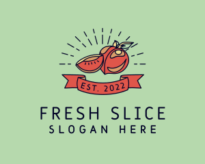 Fresh Peach Fruit logo design