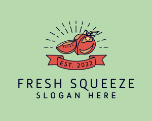 Fresh Peach Fruit logo design