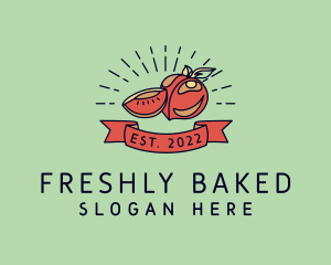 Fresh Peach Fruit logo design