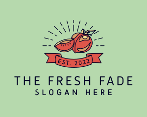 Fresh Peach Fruit logo design