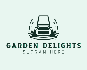 Landscaping Lawn Mower logo design