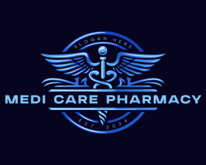 Medical Pharmacy Caduceus  logo design