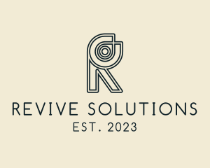 Retro Boutique Letter R  logo design