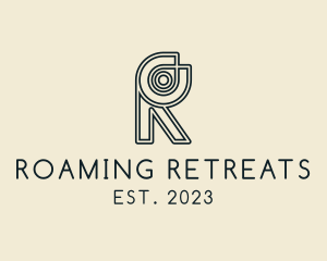 Retro Boutique Letter R  logo design