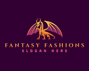 Dragon Game Fantasy logo design