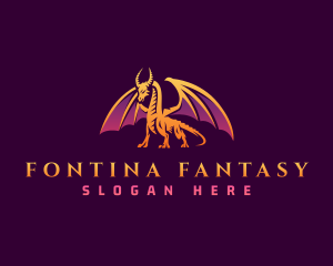 Dragon Game Fantasy logo design