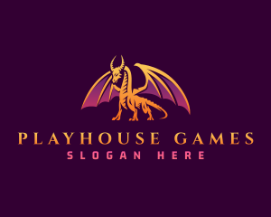 Dragon Game Fantasy logo design