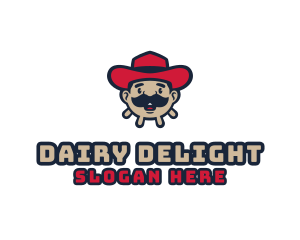 Cowboy Mustache Milker logo design