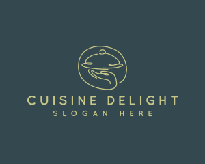 Cloche Hand Waiter  logo design