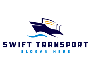 Cargo Ship Transport logo design