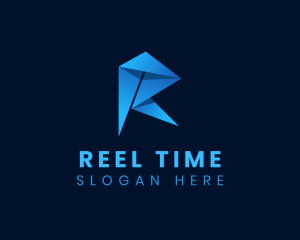 Professional Startup Origami Letter R logo design