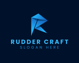 Professional Startup Origami Letter R logo design