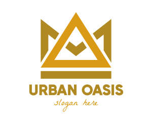 Gold Triangle Crown  logo design