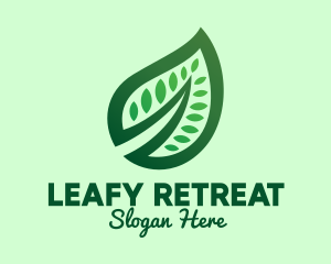 Healthy Detailed Leaf logo design