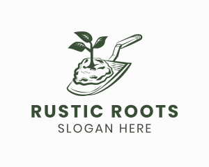 Trowel Plant Gardening logo design