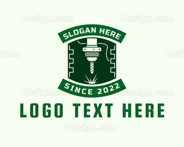 Green Industrial Machine Logo