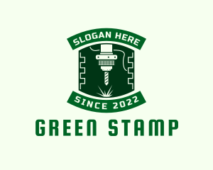 Green Industrial Machine logo design