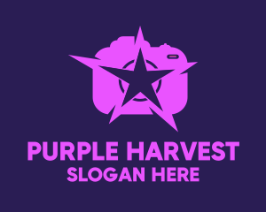 Purple Star Camera logo design