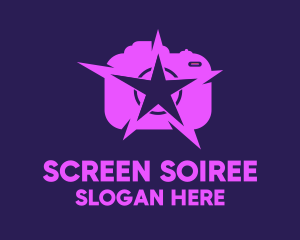 Purple Star Camera logo design