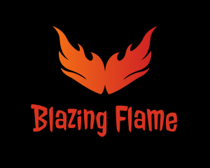 Flame Burning Wings logo design