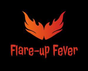 Flame Burning Wings logo design