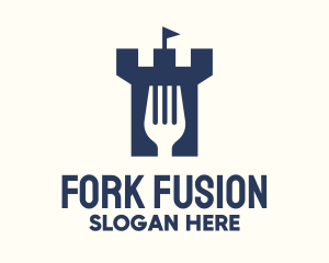 Blue Fork Castle logo design