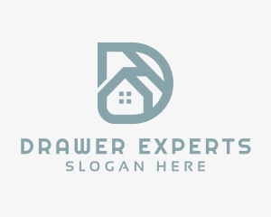 Gray Home Realty Letter D logo design