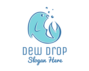 Seafood Fish Aquarium  logo design