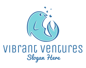 Seafood Fish Aquarium  logo design