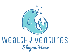 Seafood Fish Aquarium  logo design