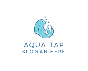 Seafood Fish Aquarium  logo design