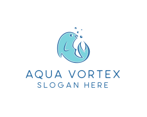 Seafood Fish Aquarium  logo design