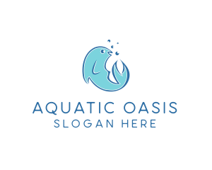 Seafood Fish Aquarium  logo design