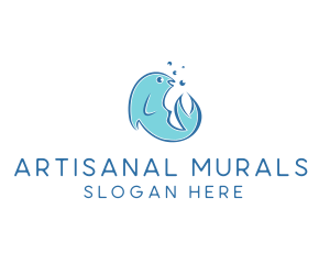 Seafood Fish Aquarium  logo design