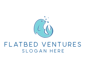 Seafood Fish Aquarium  logo design