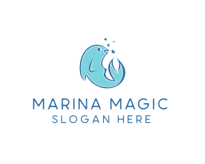 Seafood Fish Aquarium  logo design