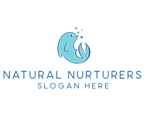 Seafood Fish Aquarium  logo design