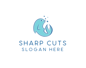 Seafood Fish Aquarium  logo design