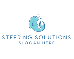 Seafood Fish Aquarium  logo design