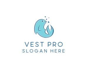 Seafood Fish Aquarium  logo design