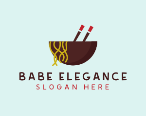 Oriental Noodles Restaurant logo design