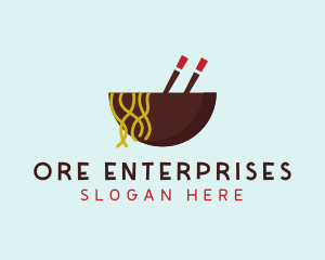 Oriental Noodles Restaurant logo design