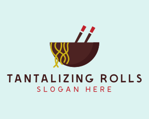 Oriental Noodles Restaurant logo design