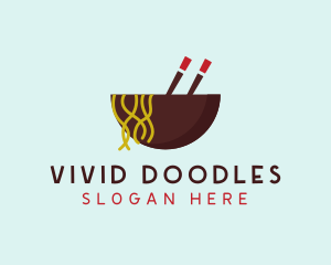 Oriental Noodles Restaurant logo design