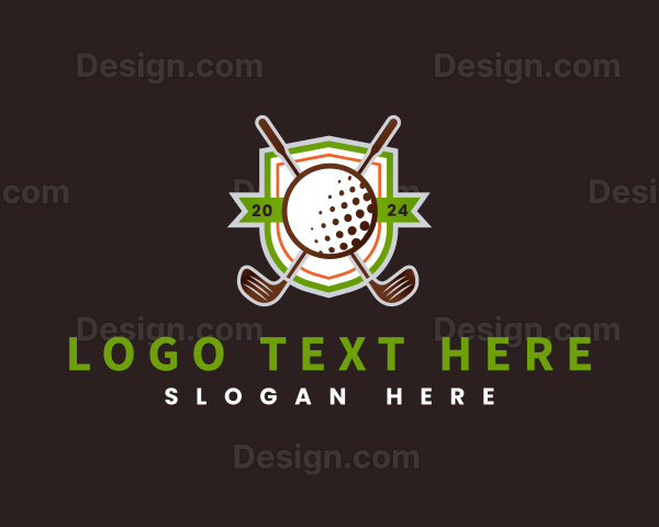 Golf Ball Sports Logo