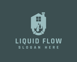 Home Water Pipe Plumbing logo design