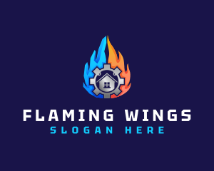 Industrial Heating Cooling logo design