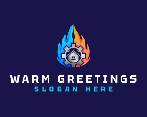 Industrial Heating Cooling logo design